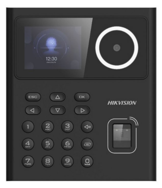 Arcfelismerő, ujjlenyomat, kártyaolvasó, WIFI, Hikvision DS-K1T320MFWX